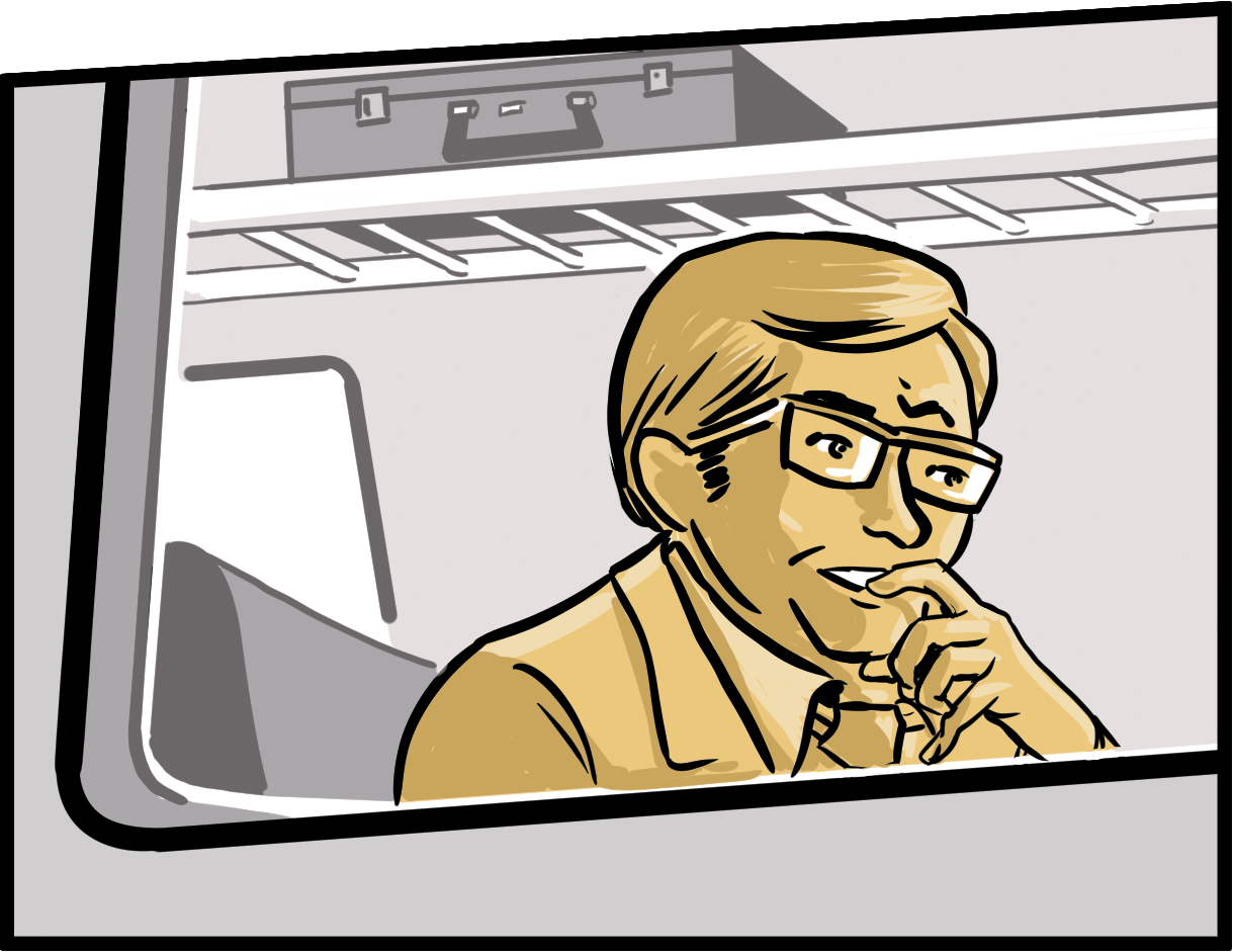 Jerome sits in a train car, and thinks to himself: Information is the real currency of business. Sooner or later, Wall Street is going to get on board.